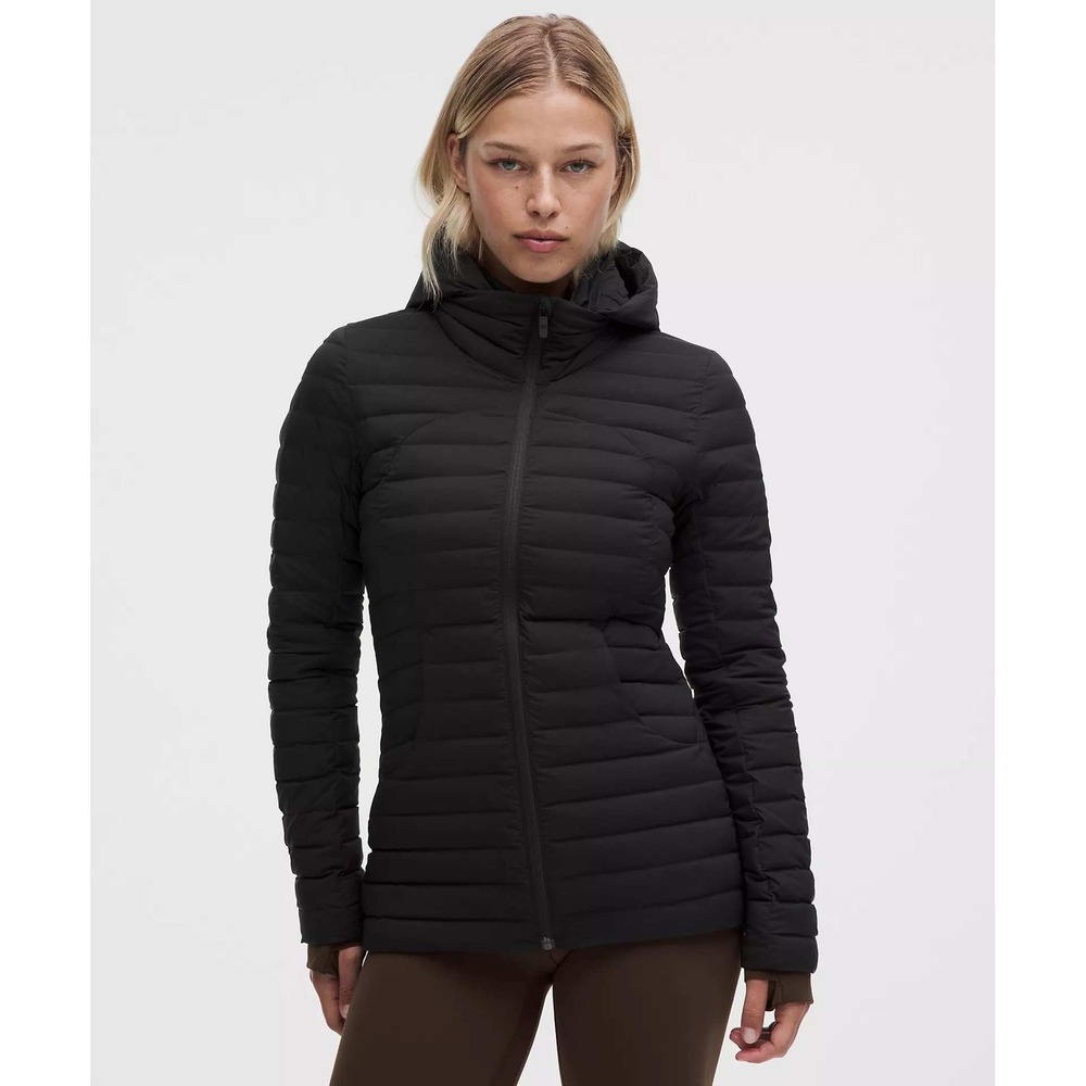 Lululemon Pack It Down Jacket Black Size 2 Puffer Hooded Lightweight Coat